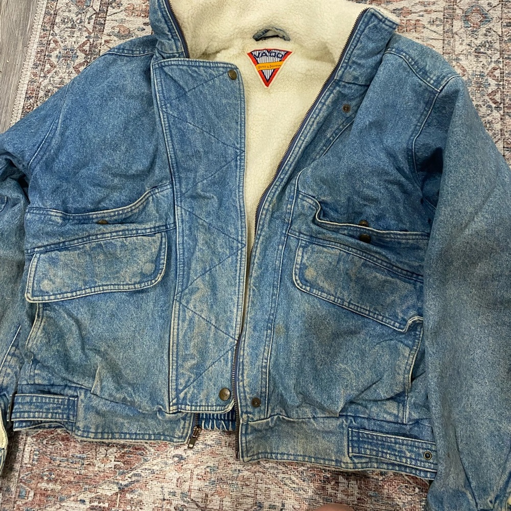 Vintage denim and Sherpa jacket